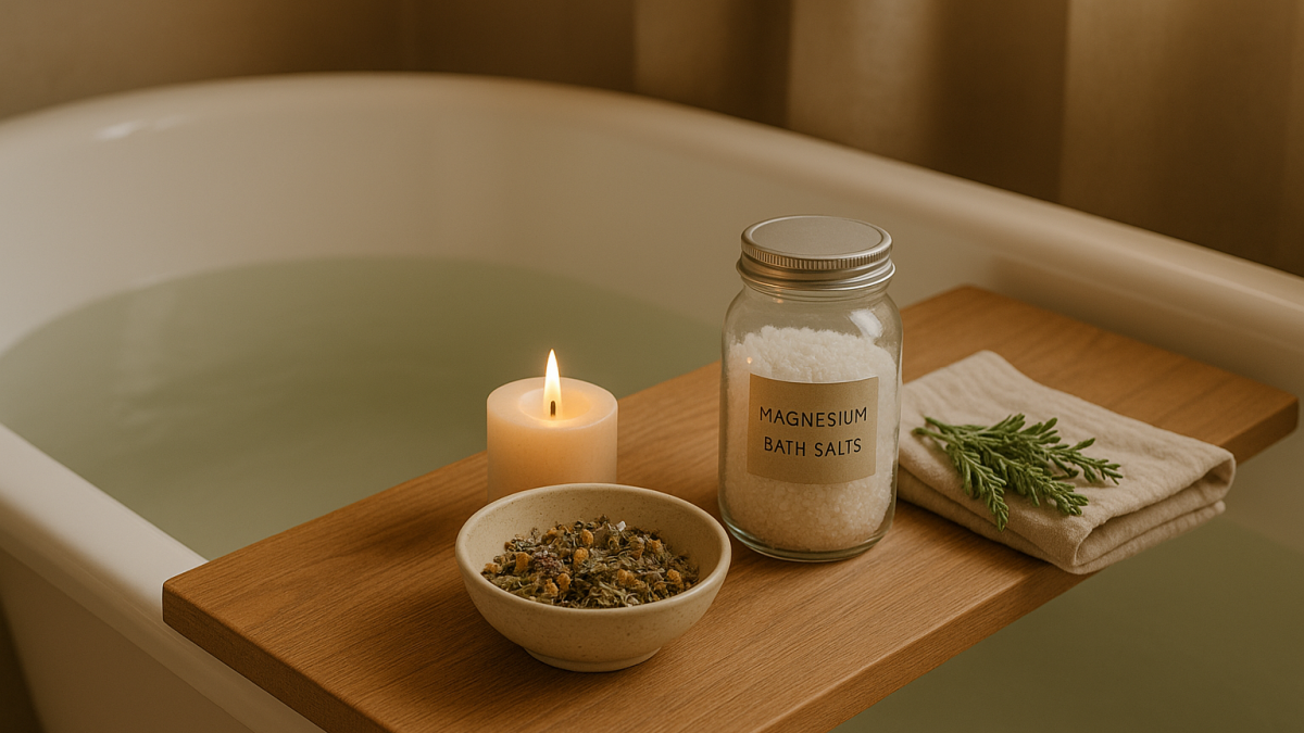 🛁 Kąpiel ziołowo-magnezowa – relaks, który odżywia ciało i umysł
