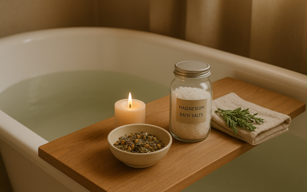 🛁 Kąpiel ziołowo-magnezowa – relaks, który odżywia ciało i umysł