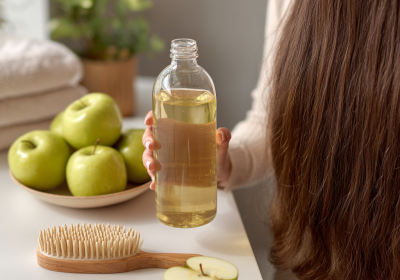 Płukanka z octu jabłkowego – lśniące włosy bez silikonów i drogich odżywek 🍎💧